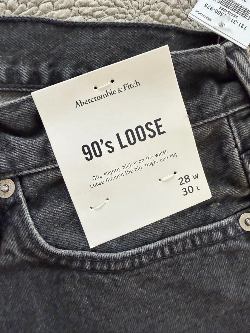 Abercrombie & Fitch Men's Dark Gray Straight Jeans